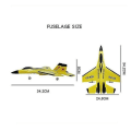 Miniatyrbillede 2 af 4: Su 35 Flyvemaskine RC Fjernstyret Flyvemaskine Controller Su-35 Jagerfly Model Flyvemaskine Børn Yellow