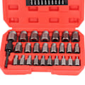 Miniatyrbild 5 av 5: 27-delad skruvextraktor Hex trasig skruvavdragare verktygssats kit för reparation underhåll