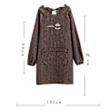 Miniatyrbilde 5 av 5: Langarmet forkle Hudvennlig med lommer Polyester Bomull Dame Arbeidsforkle For Matlaging Wine Red