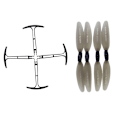 Miniatyrbilde 2 av 5: 4x Reservepropeller + Propellerbeskyttelse for Hs175 D65 Syma X500 X30 Z6 Drone Gray