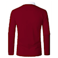 Miniatyrbilde 2 av 3: Hettegensere for menn med lang erme, fargeblokk, avslappet, til jobb, glidelås Wine Red 2XL
