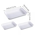 Miniatyrbilde 3 av 5: Rektangulær Hvit Plast Deli Display Brett Fat Serveringsfat Matrett