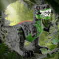 Miniatyrbilde 4 av 5: 2,4 GHz fjernkontroll dinosaurleker, gårobotdinosaur med LED-lys og lyd, simulering
