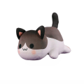 Miniatyrbild 2 av 5: Aphmau Meemeows Plush Surprise Cat Mermaid Cat Plush Feature 9.8in -ES Black and white cat