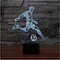 Miniatyrbillede 2 af 4: 3D LED Bordlampe Børneværelse Sengelampe Sove Spil Fodbold Berøring USB Hjem Dekoration Fodboldspiller Natlys -h