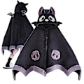 Miniatyrbillede 1 af 5: Fledermus Tæppe Kappe Kawaii Tegneserie Fledermaus Y2k Halloween Tæppe Med Djævelvinger Pyjamas Kjole Dyr Varmt Bærbar Tæppe Kappe