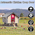Miniatyrbild 5 av 5: Automatisk hönshusdörr Light Sense Dörröppnare Fjäderfä Garden Chicken Duck Dörröppnare Praktisk kyckling Husdjur Burar Dörr Red no pattern