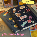 Miniatyrbild 7 av 8: Denim Cloth Anteckningsböcker Binder Dagbok Anteckningsbok Brevpapper A1