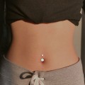 Miniatyrbild 3 av 5: 12st/ set Crystal Belly Button Ring Mode Kvinna Navel Body Pi Pink