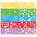 Miniatyrbild 1 av 5: 20st Kids DIY ritschabloner ihåliga set Kids Plast P ONE SIZE