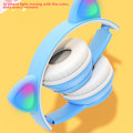 Miniatyrbild 7 av 8: e Kattöron Bluetooth-kompatibelt Headset med LED Trådlöst Headset Pink