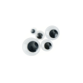 Miniatyrbild 5 av 5: 100 st 6-15 mm Plast Wiggle Googly Eyes självhäftande för gör-det-själv 6MM
