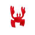 Miniatyrbild 7 av 8: Creative Silikon Krabba Sked Hållare Servis Hållare Red