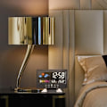 Miniatyrbild 4 av 5: LCD färg Digital bakgrundsbelysning Snooze Alarm Clock Väderprognoser
