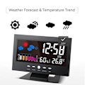 Miniatyrbild 3 av 5: LCD färg Digital bakgrundsbelysning Snooze Alarm Clock Väderprognoser