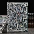 Miniatyrbild 1 av 5: 3D Dragon A5 Notebook Retro Pu-präglat anteckningsblock multicolor