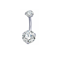 Miniatyrbild 5 av 5: 12st/ set Crystal Belly Button Ring Mode Kvinna Navel Body Pi White