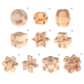 Miniatyrbild 2 av 5: Mode IQ Brain Teaser Kong Ming Lock Trä sammankopplande Burr 0 03