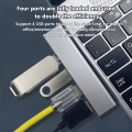 Miniatyrbild 2 av 7: USB3.0 Hub 4 Ports Extended Plug USB Splitter Laptop Tillbehör