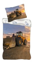 Construction Sunset Loader påslakan 140×200 cm, örngott 70×90 cm