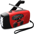 Miniatyrbild 1 av 4: Bärbar solradio, nödradio med vev, Dynamo Weather Am/fm/noaa radio, 2000 Mah uppladdningsbar power , USB -mobilladdare, ledblixt