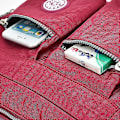 Miniatyrbillede 4 af 5: Vasket nylontaske Canvas Dametaske Single Shoulder Crossbody Håndtaske Taske（Lilla）