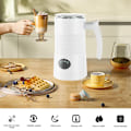 Miniatyrbilde 4 av 6: Melkeskummer, 4 i 1 varm/kald skummemaskin, avtakbart non-stick interiør, 11,84oz/350ml, elektrisk automatisk melkeskummer og damper for kaffe