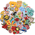 Miniatyrbillede 1 af 5: 60 stk. assorterede styles broderede patches, lyse levende farver, sy på/stryg på patch applikation til tøj, kjole, hat, jeans, DIY tilbehør