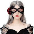 Pikkukuva 1 / 5: Naamiaisnaamio Venetsialaiset naamiot Kukka Puolikasvo Naamarit Pukuasusteet Tanssijuhliin Carnival Prom Ball Halloween Mardi Gras