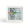 Miniatyrbild 1 av 6: Smart temperatur- och fuktighetssensor med bakgrundsbelyst klocka, färgglad fuktighetssensorvisning, för hemmakontor