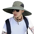 Miniatyrbilde 1 av 6: Solhatt Menn Kvinner Sammenleggbar Safarihatt Hagehatt UV-beskyttelse Solbeskyttelseshatt Sommerhatt Bred Bremskjerm Utendørs Fiskehatt Turhatt