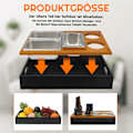 Miniatyrbild 4 av 6: Serveringsbrickor, snacksbox, soffbord, snagger, snackbricka, sängbricka, soffarrangör med 3 skålar, mugghållare, trä, 39 x 26 x 8 cm