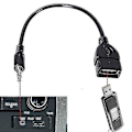 Miniatyrbillede 1 af 4: 3,5 mm han audio aux-in-jack til usb 2.0 type A hun Otg konverter kabel