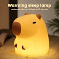Miniatyrbillede 6 af 6: Capybara natlampe, nyhedstegning Capybara form lampe blød silikone med genopladelig og berøringskontrol, afslappende sjov Capybara ting unikke gaver
