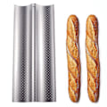Miniatyrbild 1 av 6: Baguettebakplåt för 2 baguetter, baguettebricka, baguetteform, brödbakningsform, baguettebricka, baktillbehör