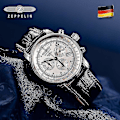 Miniatyrbillede 2 af 5: Ny Zeppelin Ur Top Vandtæt Læder Business Casual Quartz Ur Herre Three Eyes Multifunktion Chronograph Ur