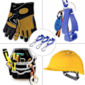 Miniatyrbild 2 av 3: Handskklämmor (3 delar) Handskhållare Brandkårens presenningsklämma Griphållare Handskskydd Säkrar arbetshandskar, skyddshandskar, arbetshandskar från förlust (b