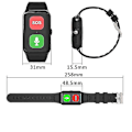 Miniatyrbild 5 av 5: Sos Smart Armband för seniorer med GPS-info push, pulsmätning med inbyggd spårningsklocka（Svart）