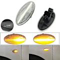Miniatyrbillede 5 af 5: 2 stk Led dynamisk blinklys sidemarkeringslys til Peugeot 307 206 407 107 607 1007 Partner Expert sekventiel blinklys (Krystal i høj kvalitet)