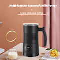 Miniatyrbilde 2 av 6: Melkeskummer, 4 i 1 varm/kald skummemaskin, avtakbart non-stick interiør, 11,84oz/350ml, elektrisk automatisk melkeskummer og damper for kaffe
