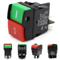 Miniatyrbilde 5 av 5: Industrielle elektriske trykknappbrytere, HY52 trykknapp for mekanisk enhetsbryter 4 pinner med lys 125/250 V（Sort）