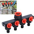 Miniatyrbillede 4 af 5: 4-vejs slangeforbindelse, 4-vejs omleder, 4-vejs kran slangeforbindelse Haveslangesplitter Lækagesikker til havebrug, landbrugsvanding