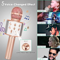 Pikkukuva 5 / 6: Langaton Bluetooth-karaokemikrofoni, 5-in-1 langaton mikrofoni lapsille, mikrofoni kaiuttimella | Remix, Mic KTV -mikrofoni