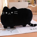 Miniatyrbild 2 av 4: Söt kakkatt plyschleksak bilkudde Söt katt presentkudde för present.c（40cm，svart）