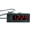 Miniatyrbild 1 av 5: 12V 3-i-1 biltermometer + voltmeter + klocka LED digital display (röd)