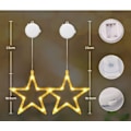 Miniatyrbillede 3 af 6: Stjerne Julelys, 10 LED Vindue Lys