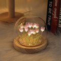 Miniatyrbillede 1 af 5: Tulip Lampe Blomst Natlys - DIY Sød Simulation LED Lys 20 Blomster Bordlamper Skrivebord Soveværelse Dekoration Håndlavede Lys Gave