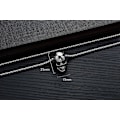 Miniatyrbillede 4 af 4: Gave-Halskæde med dødningehoved i sort titanium stål 55 cm