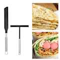Miniatyrbillede 3 af 6: Crepes Spreder og Spatel, 2 Stykker Rustfrit Stål Crepe Batter Spreder, Skraber, Pandekage, Frugt, Værktøj