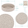 Miniatyrbilde 3 av 6: Gryteunderlag for varme retter, gryteunderlag for varme gryter og panner, varmeunderlag for benkeplater, 4 stk. og oppbevaringskurv 1 stk., grytekluter for kjøkken